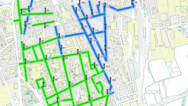 mapa de l'àrea verda de figueres